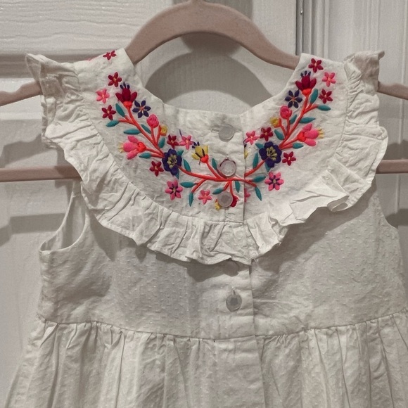 NEW CYNTHIA ROWLEY WHITE W FLORAL EMBROIDERY TODDLER GIRL DRESS 2T - Picture 3 of 10